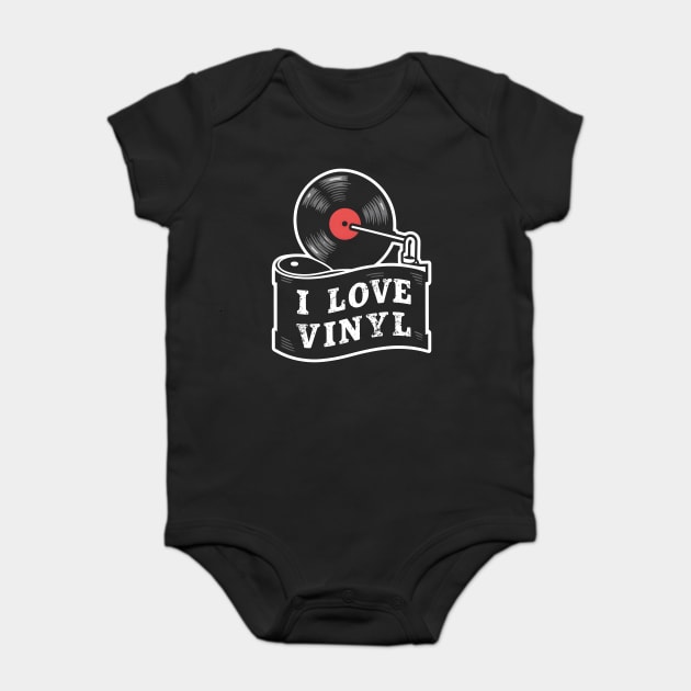 I Love Vinyl Baby Bodysuit by MakerMind8.2